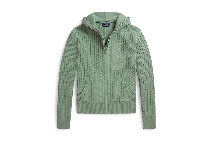 Polo Ralph Lauren Kids Mini-Cable Cotton Full-Zip Hoodie (Big Kid) - Image 4