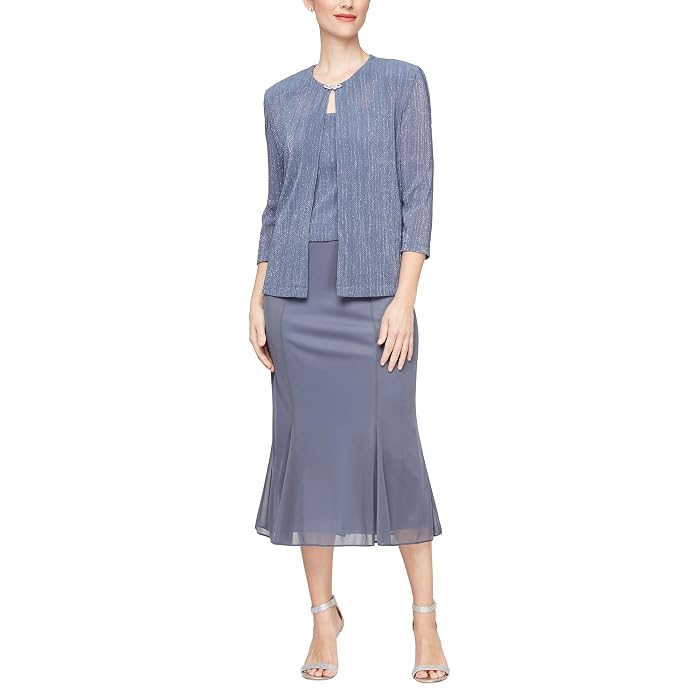 Alex Evenings Tea Length Jacket Dress