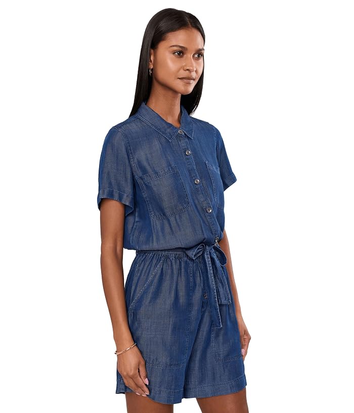 Liverpool Los Angeles Short Sleeve Romper with Self Tie - Image 3