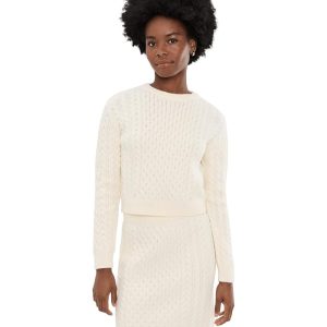 CeCe Cable Knit Pullover Sweater
