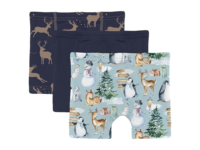 Kickee Pants Kids Print Boxer Brief Set of 3 (Toddler/Little Kid/Big Kid) - Image 4