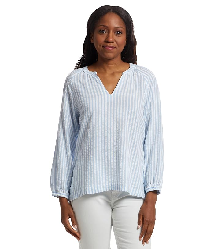 L.L.Bean Seersucker Split-Neck Shirt