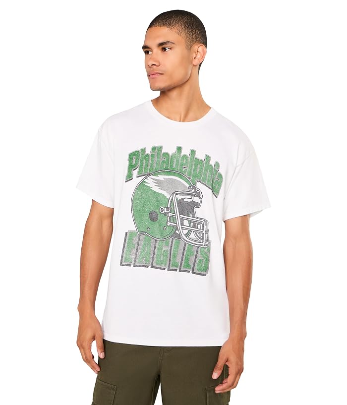 Junk Food Clothing NFL Philadelphia Eagles Throwback Helmet Tee