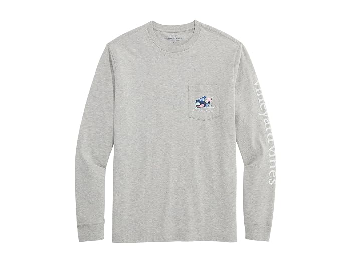 Vineyard Vines Downhill Ski Whale Long Sleeve Pocket Tee