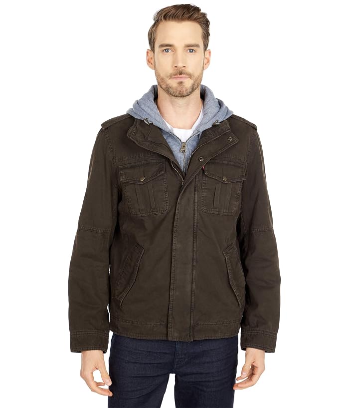 Levi's® Two-Pocket Hoodie with Zip Out Jersey Bib/Hood and Sherpa Lining - Image 4