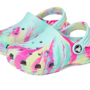 Crocs Kids Classic Marbled Tie-Dye Clog (Toddler)