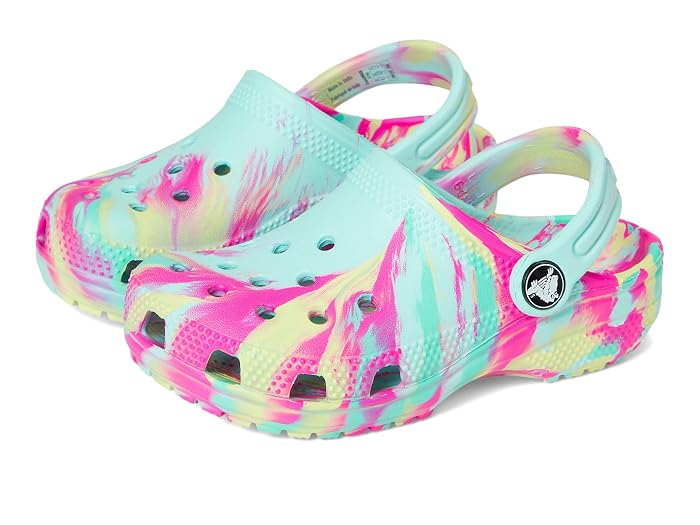 Crocs Kids Classic Marbled Tie-Dye Clog (Toddler)