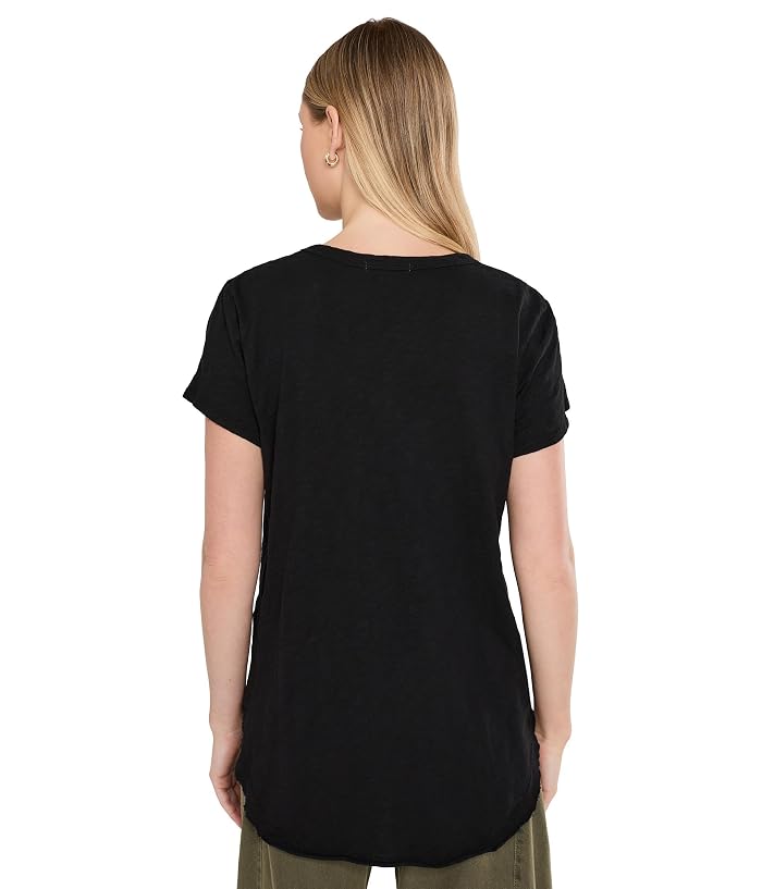 Mod-o-doc Short Sleeve V-Neck Tee with Curved Hem - Image 4