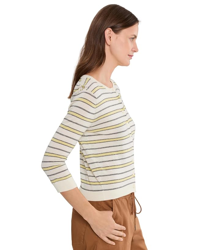 Vince Striped 3/4 Sleeve Cardi - Image 3