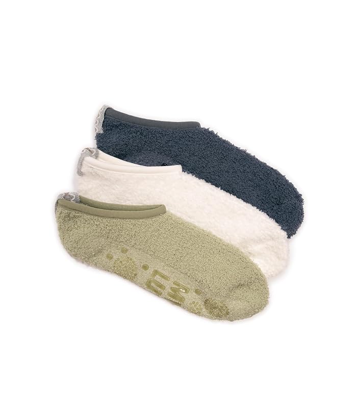MUK LUKS Cozy 3-Pack Low Cut Gripper Socks