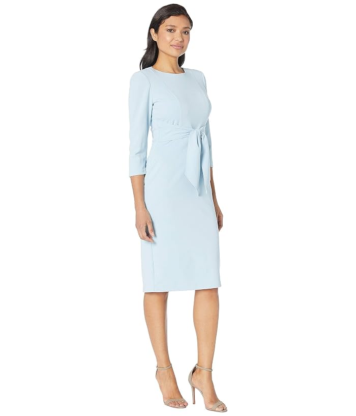 Adrianna Papell Knit Crepe Tie Waist Sheath Dress - Image 4