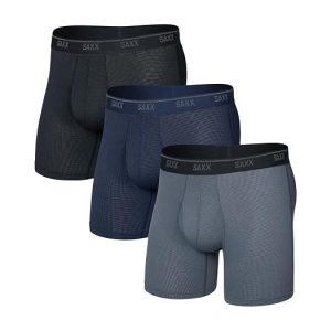 SAXX UNDERWEAR Quest Quick-Dry Mesh Boxer Brief Fly 3-Pack