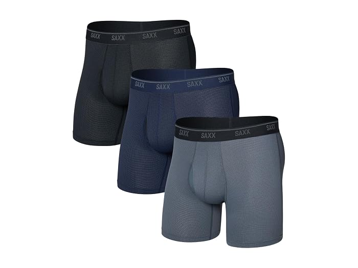 SAXX UNDERWEAR Quest Quick-Dry Mesh Boxer Brief Fly 3-Pack