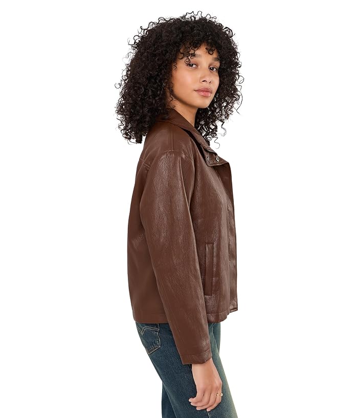 KUT from the Kloth Wren Drop Shoulder Polyurethane Leather Jacket - Image 3