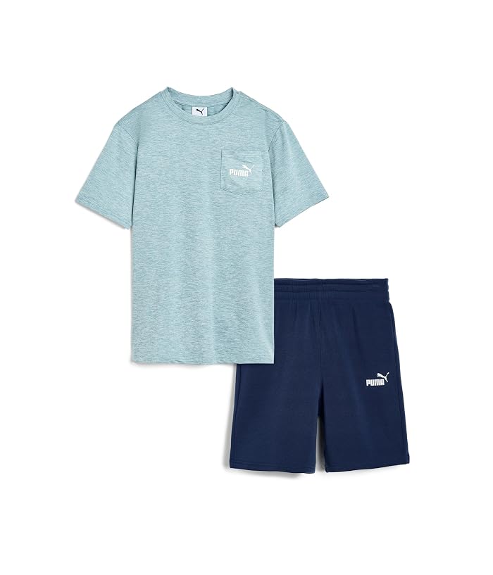 PUMA Kids Air Mesh T-Shirt & Fleece Short Set (Little Kid/Big Kid) - Image 4