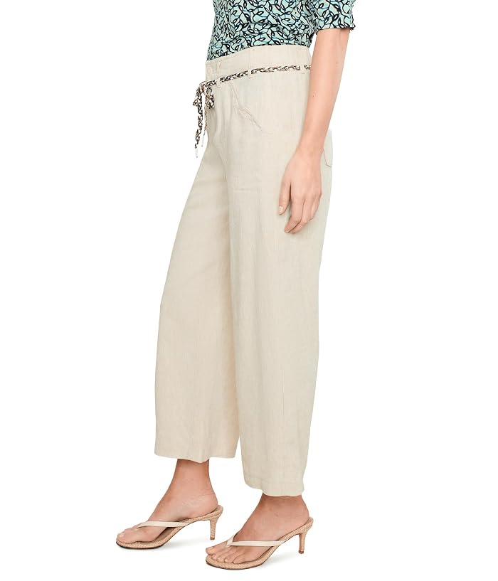 NIC+ZOE Eliot Wide Leg Rumba Linen Belted Crop Pants - Image 3