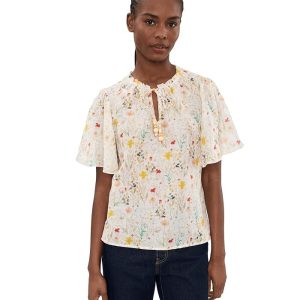 Vince Camuto Tie Neck Pincess Sleeve Blouse