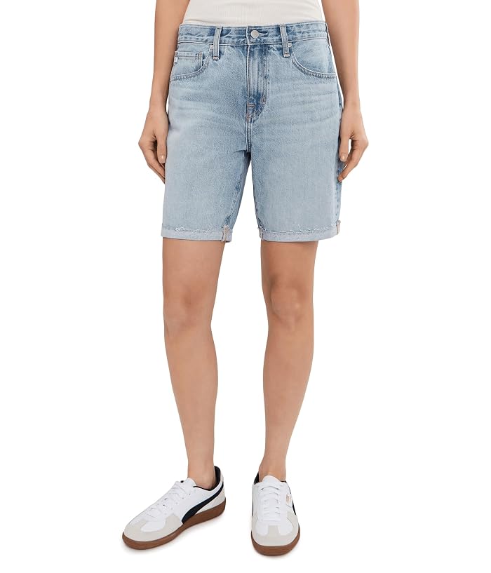 AG Jeans Ex-Boyfriend Mid-Rise Slouchy Shorts in Soft Focus