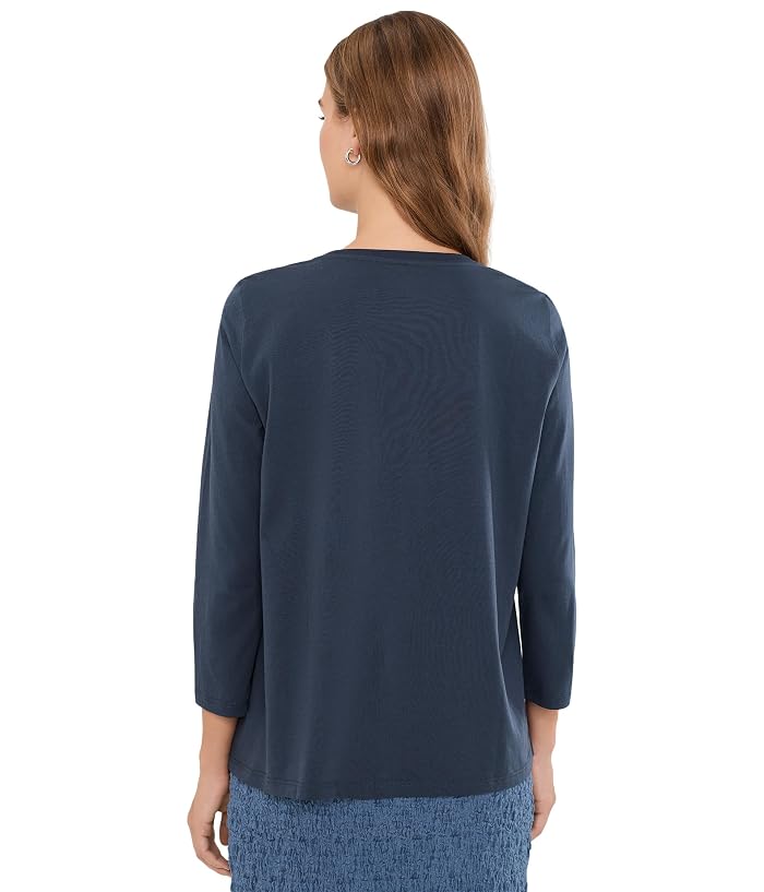 Eileen Fisher Organic Pima Cotton Jersey Round Neck Tee - Image 4