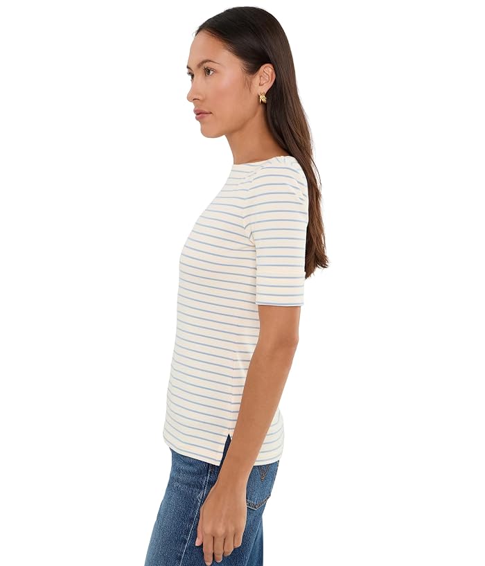 Lauren Ralph Lauren Petite Striped Stretch Cotton Boatneck Tee - Image 3