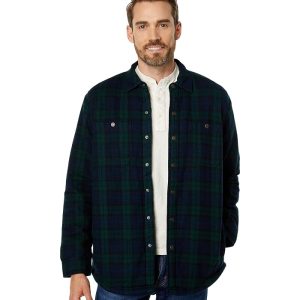 L.L.Bean Sherpa Lined Scotch Plaid Shirt Long Sleeve Regular