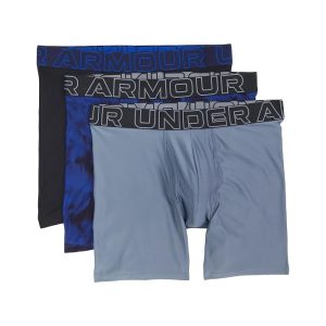 Under Armour 3-Pack Performance Tech Print 6” Boxer Briefs