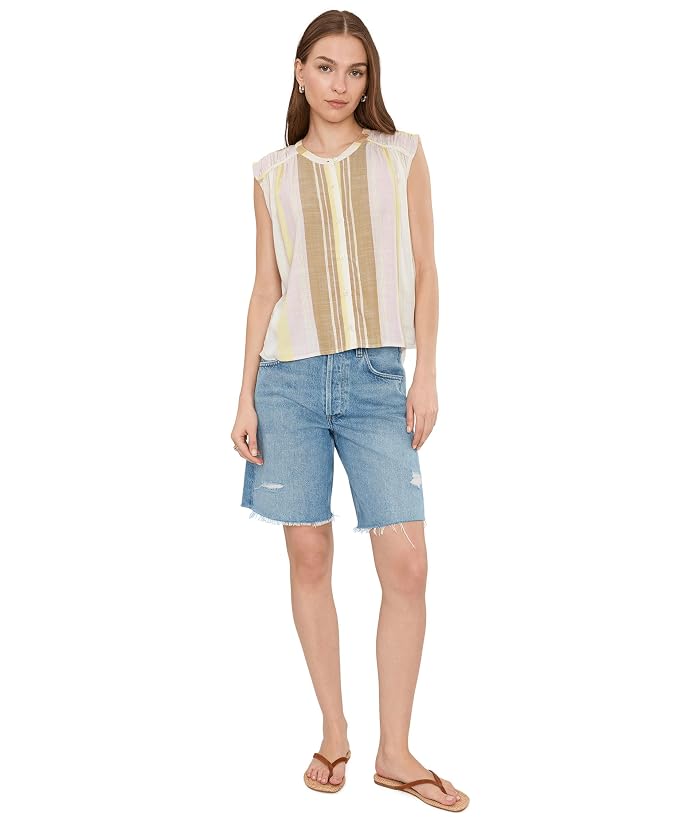 Liverpool Los Angeles Dolman Button Front Woven Blouse With Shirring - Image 2