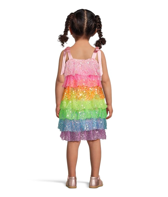Lola and The Boys Neon Sequin Ruffle Dress (Toddler/Little Kid/Big Kid) - Image 2