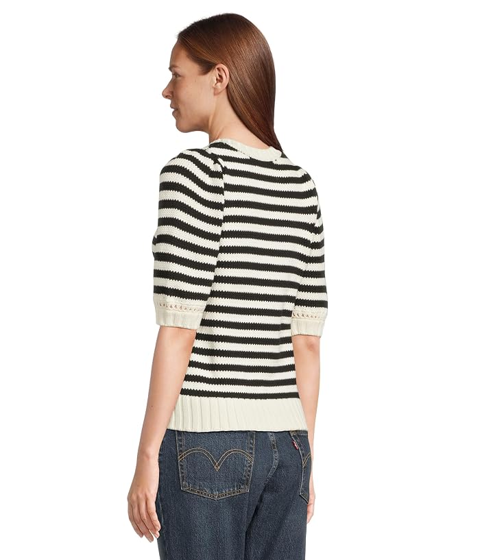 Michael Stars Rosanna Striped Puff Sleeve Sweater - Image 3