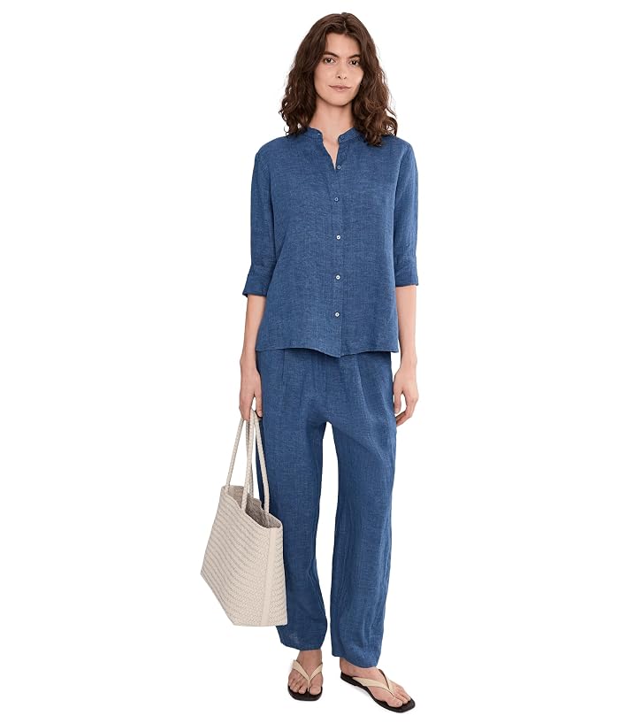 Eileen Fisher Washed Organic Linen Delave Ankle Pleated Lantern Pants - Image 2