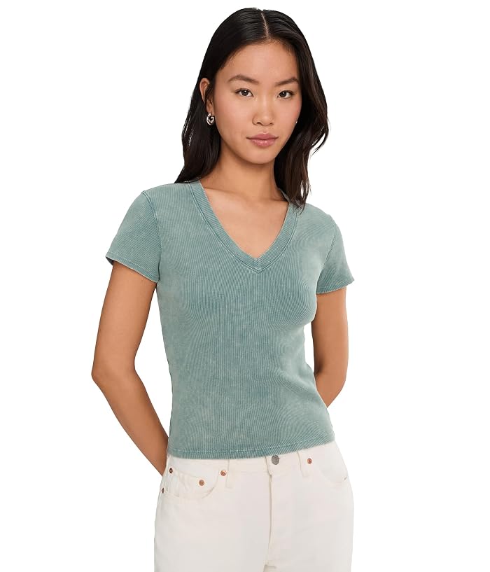 Lilla P Sunwashed Cap Sleeve V-Neck