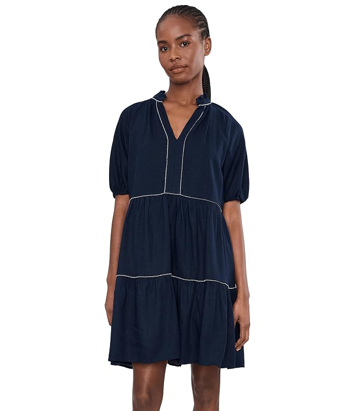 CeCe Contrast Trim Babydoll Dress