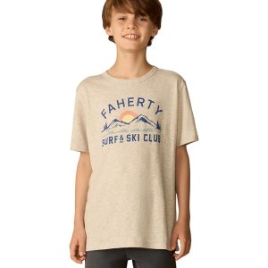Faherty kids Graphic Surf & Ski Club Tee (Big Kid)