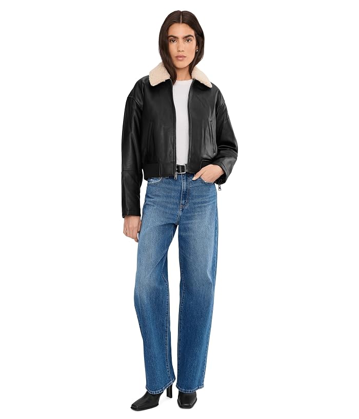 Levi's® Faux Leather Bomber With Sherpa Collar - Image 2