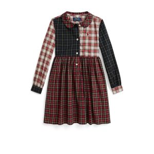 Polo Ralph Lauren Kids Plaid Cotton Poplin Shirtdress (Toddler/Little Kid)