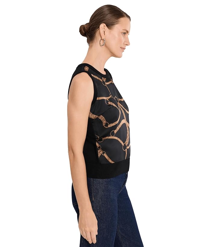 Lauren Ralph Lauren Belting-Print Sleeveless Sweater - Image 3