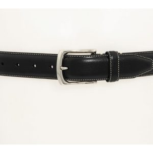 Johnston & Murphy Topstitched Belt
