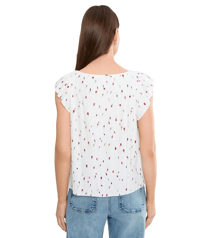 Liverpool Los Angeles Flutter Sleeve Boat Neck Knit Top - Image 4