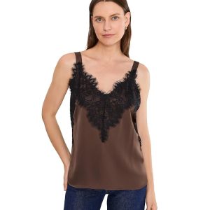 Liverpool Los Angeles Sleeveless Woven Top w/ Lace