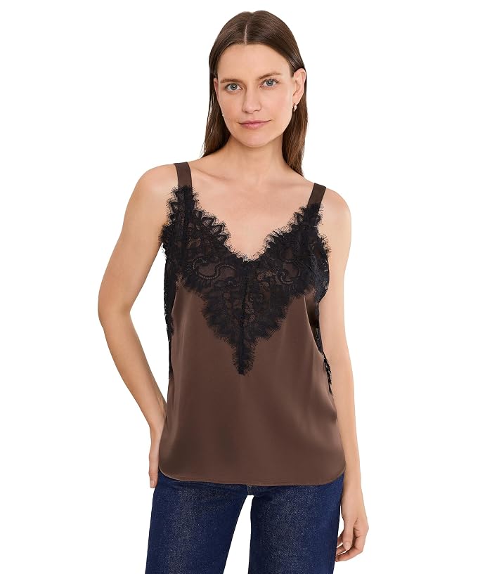 Liverpool Los Angeles Sleeveless Woven Top w/ Lace
