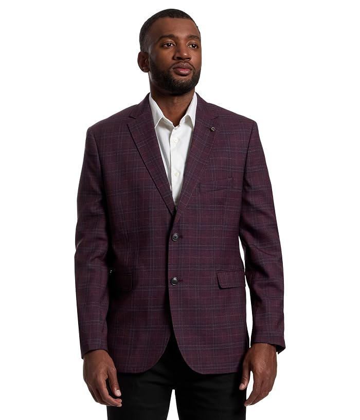 Johnston & Murphy Windowpane Plaid Dress Blazer