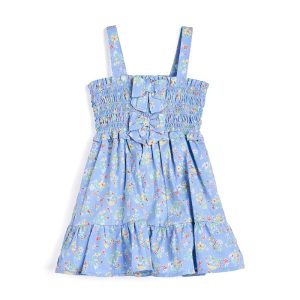 Janie and Jack Ditsy Floral Smocked Dress (Infant)