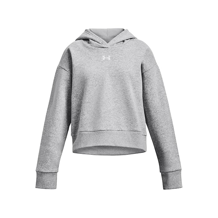 Under Armour Kids Rival Fleece Cropped Hoodie (Big Kids) - Image 4