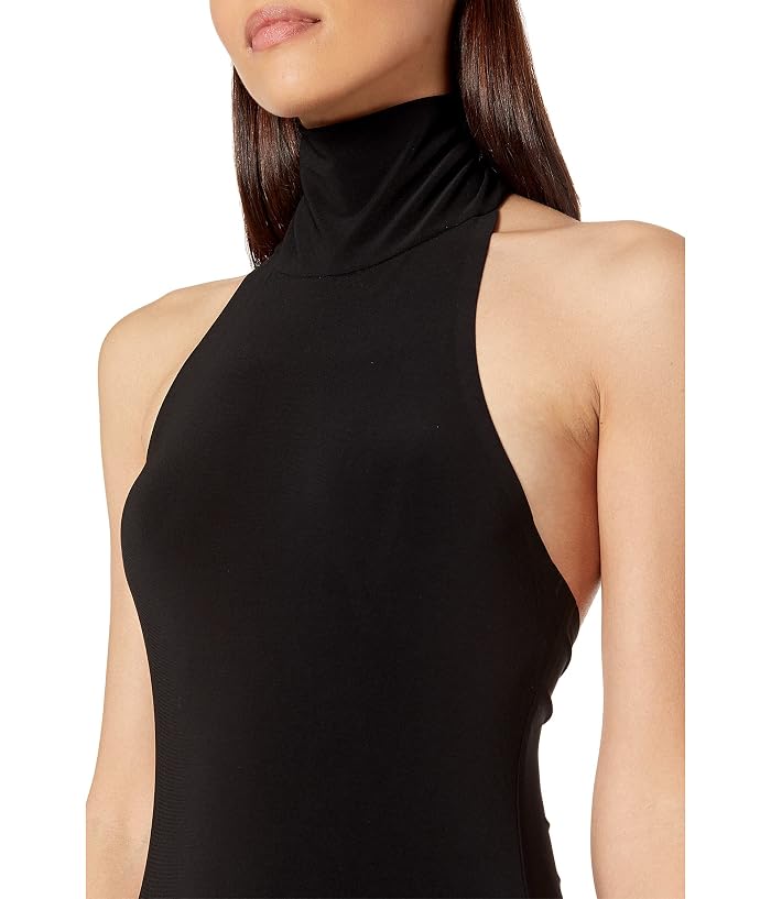 Norma Kamali Halter Turtle Side Slit Gown - Image 3