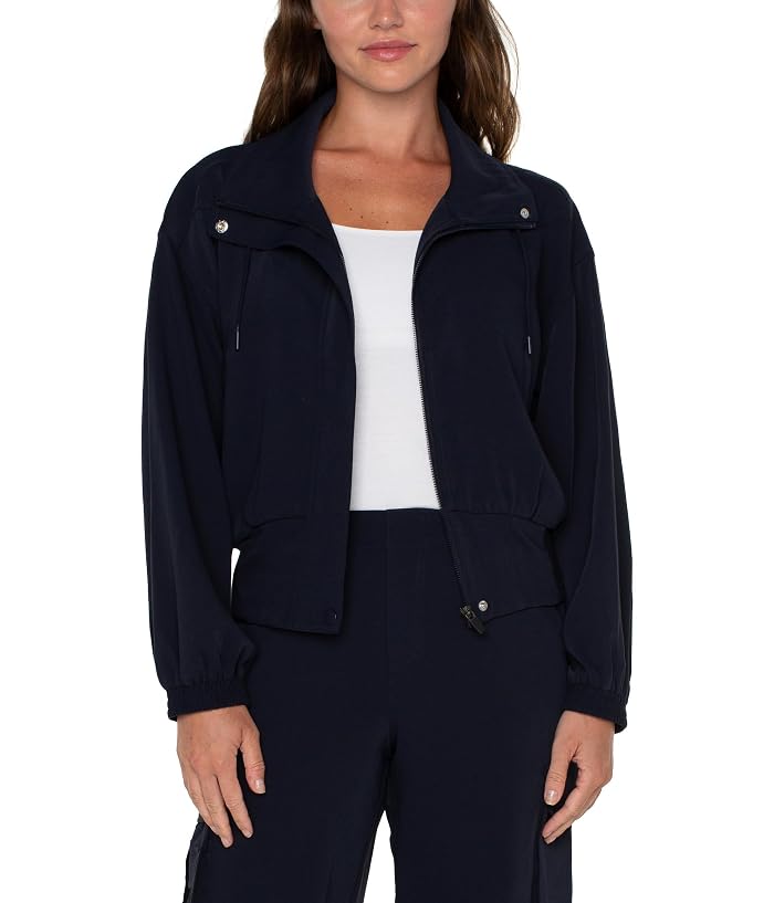 Liverpool Los Angeles Zip Up Dolman Sleeve Matte Sateen Jacket