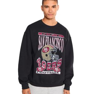 Junk Food Clothing NFL San Francisco 49ers Helmet Flea Market Crew Fleece