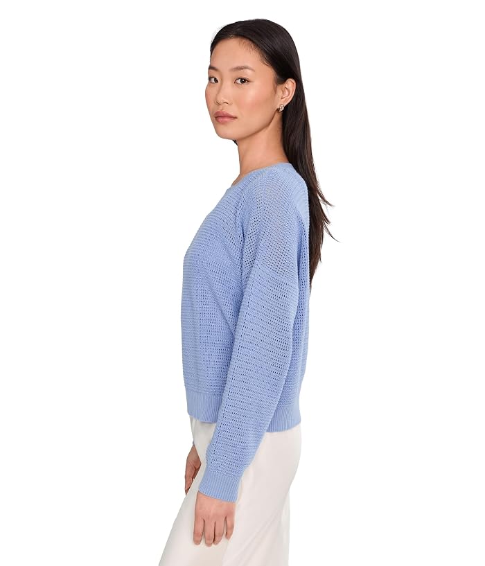 Eileen Fisher Petite Peruvian Cotton Blend Crew Neck Sweater - Image 3