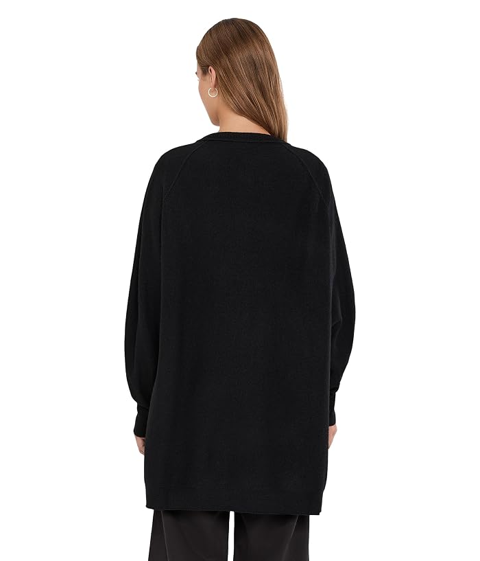 Eileen Fisher Fine Felted Wool Crew Neck Cardigan - Image 4