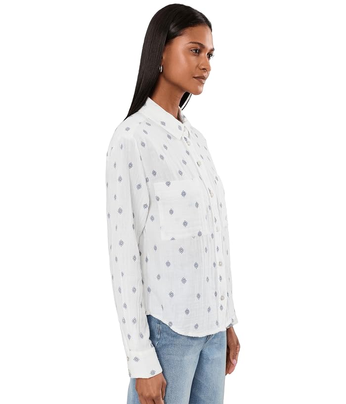Liverpool Los Angeles Long Sleeve Button Front Shirt with High Low Hem - Image 3