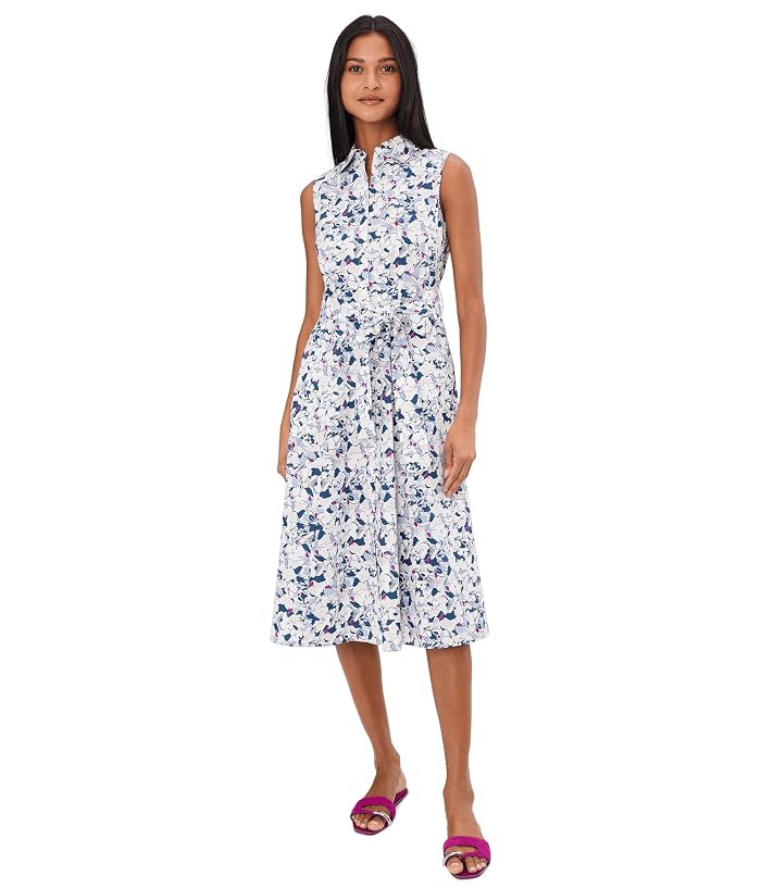 Calvin Klein Sleeveless Florla Cotton Aline Midi